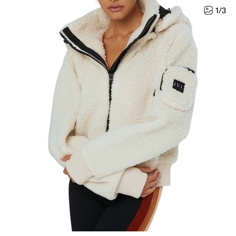 Ivl hooded fleece Sherpa jacket